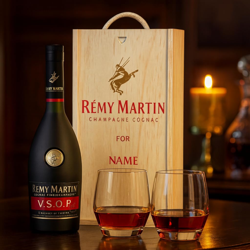 Personalised Remy Martin VSOP Cognac Champagne Gift Set with